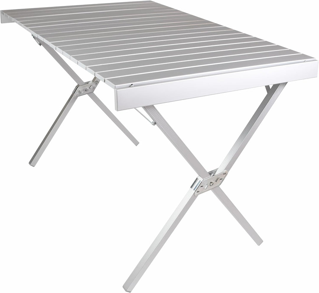 Nexos Trading Campingtisch mit Tragetasche Aluminum, grau Gartentisch Partytisch Buffettisch klappba