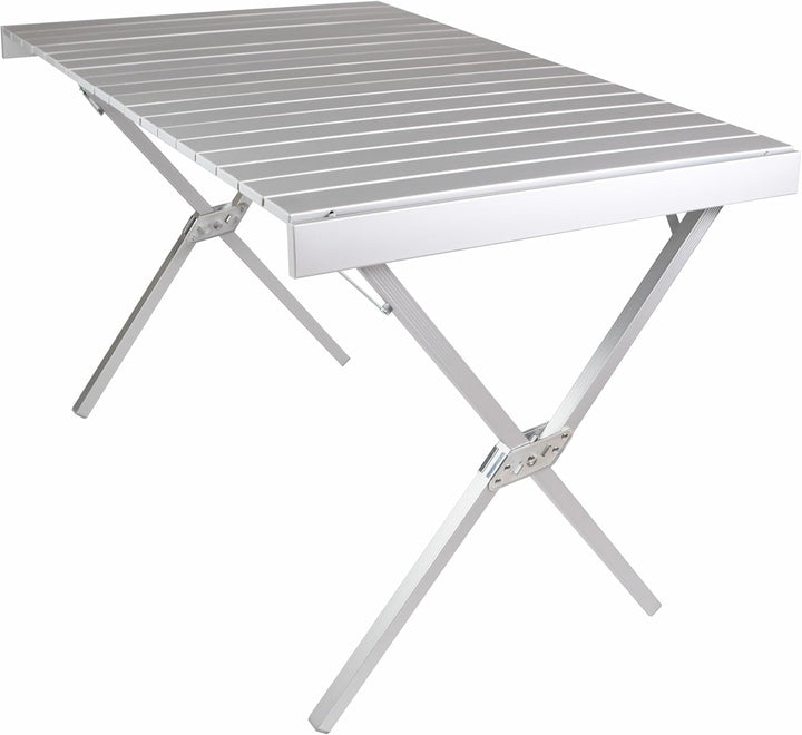 Nexos Trading Campingtisch mit Tragetasche Aluminum, grau Gartentisch Partytisch Buffettisch klappba