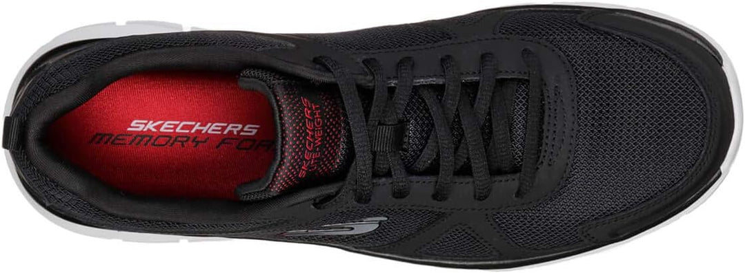 Skechers Herren Track-Scloric Sneaker 40 EU Black Red Bkrd, 40 EU Black Red Bkrd