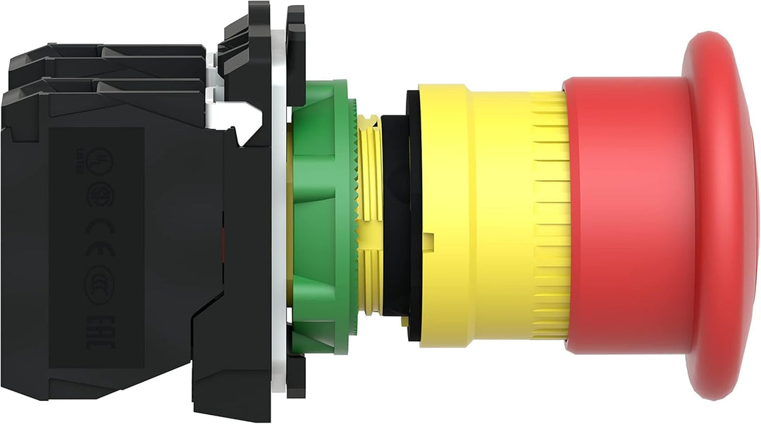 Schneider Electric - Harmony, Pilzdrucktaster NOT-AUS, rastend, Zugentriegelung, 1S+1Ö, XB5AT845 Kun