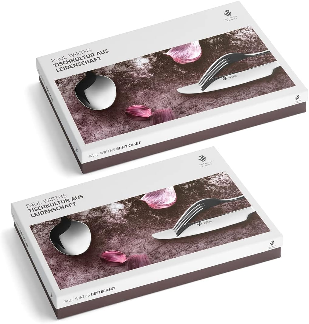 Paul Wirths BALI Besteck Set 12 Personen | pur und ausdrucksstark | stilvolle Designlinie | hochwert