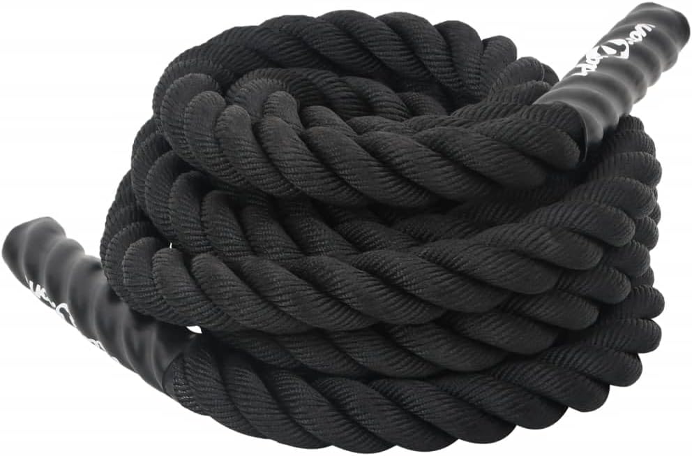 Battle Rope Polyester Schwarz 6 m 4,5 kg Cardio-Maschinen-Zubehör