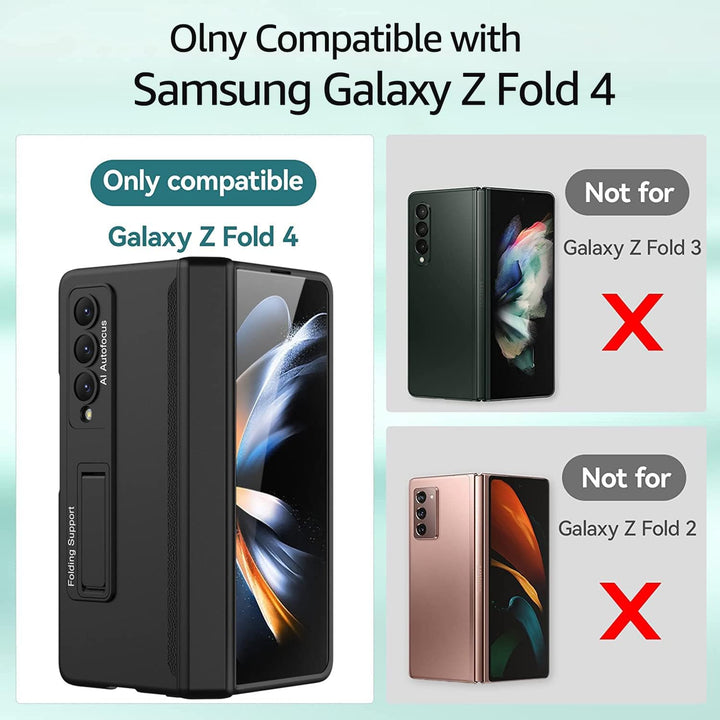 SOUTEM Hülle für Samsung Galaxy Z Fold 4 Magnetscharnier-Schutzhülle mit 4 Einstellbaren Standmodi,