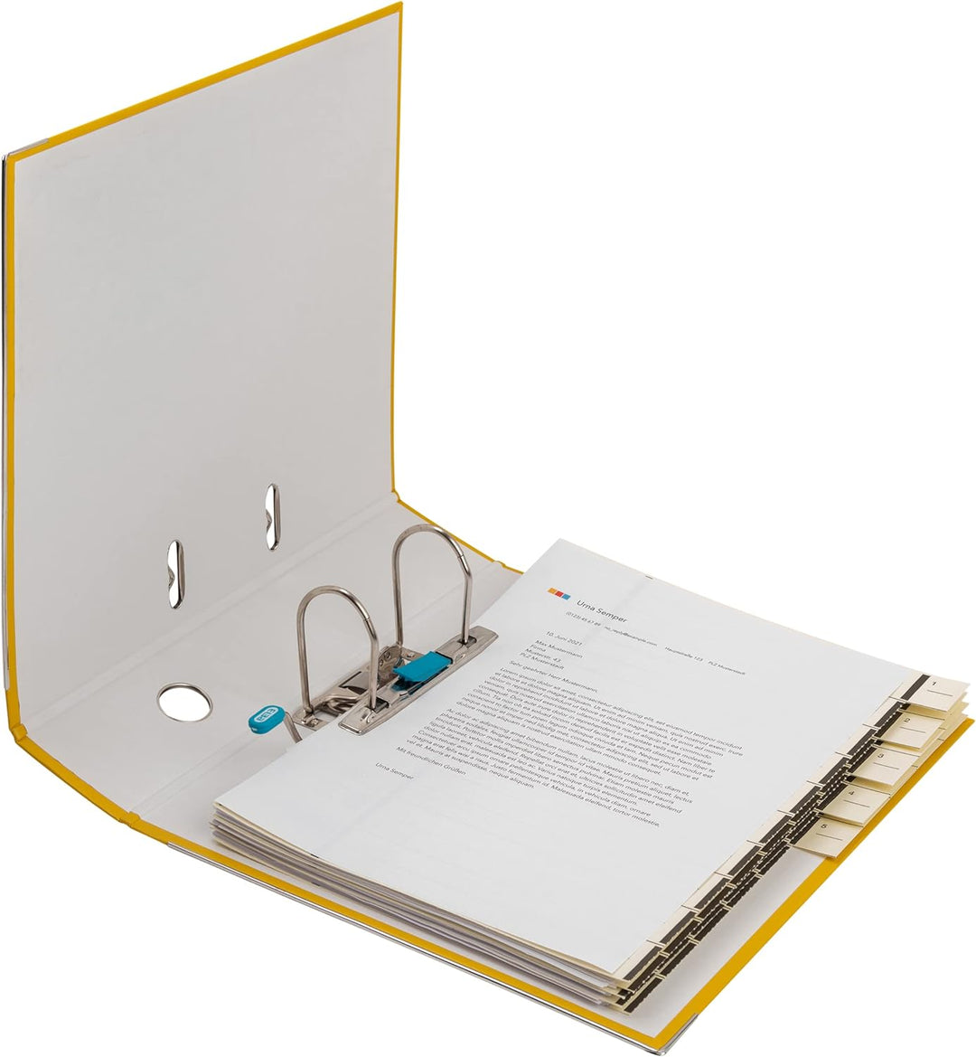 Elba Ordner A4, smart Pro, 8 cm breit, Kunststoff aussen, gelb, 10 Stück gelb A4, breit, gelb A4, br