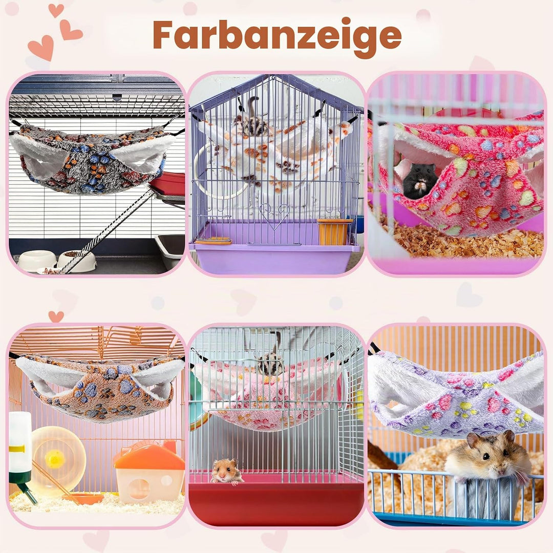 Photect 6 Stück Meerschweinchen Hängematten für Ratten Frettchen Hängematte für Kleintier Weich Warm