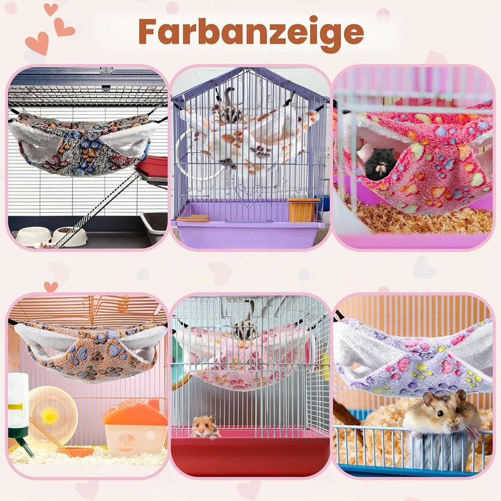 Photect 6 Stück Meerschweinchen Hängematten für Ratten Frettchen Hängematte für Kleintier Weich Warm
