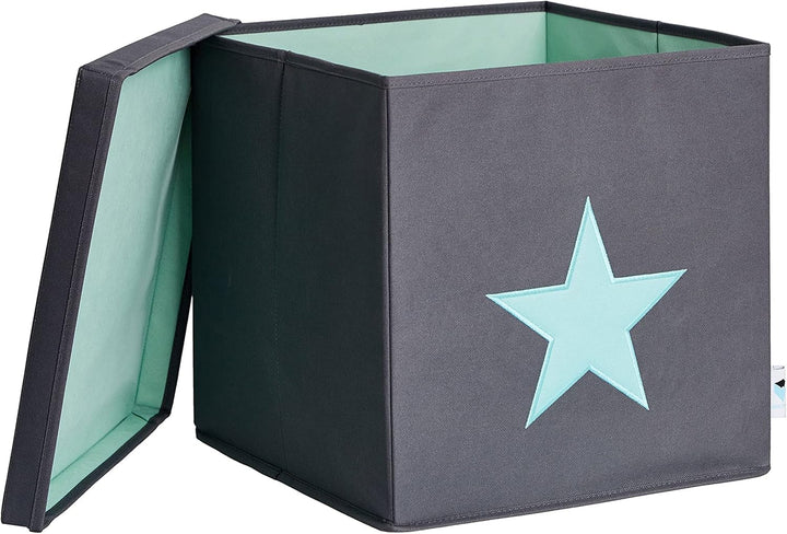LOVE IT STORE IT Aufbewahrungsbox mit Deckel - Kallax Einsatz aus Stoff - Verstärkt mit Holz, belast