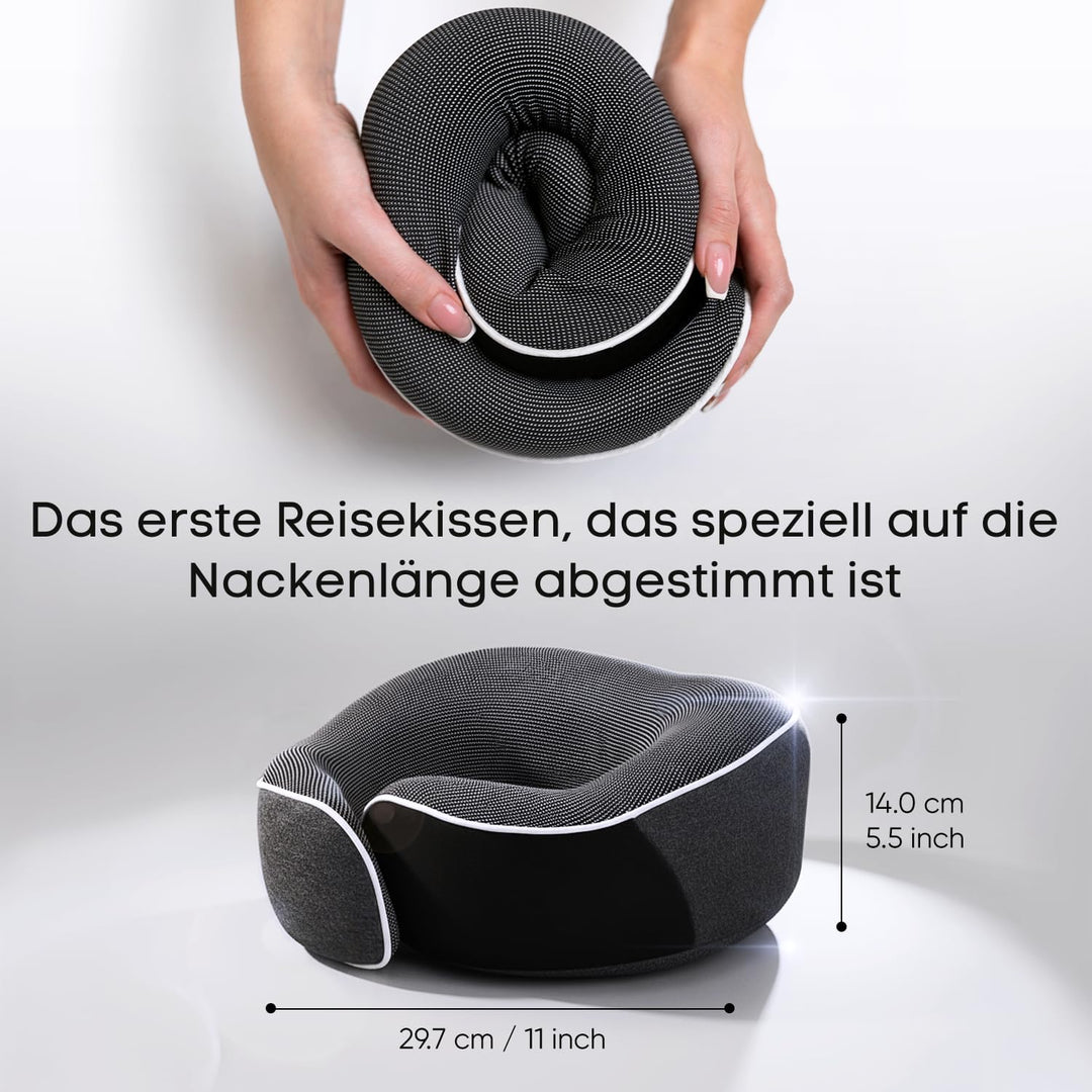 Proglobe Nackenkissen Flugzeug, Reisekissen 100% Memory Foam, Orthopädisches Nackenhörnchen, Für Rei