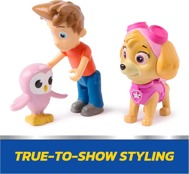 PAW Figurenpaket Patrol Skye und Alex Porter mit Lil Hootie Figur, Kinderspielzeug für Jungen und Mä