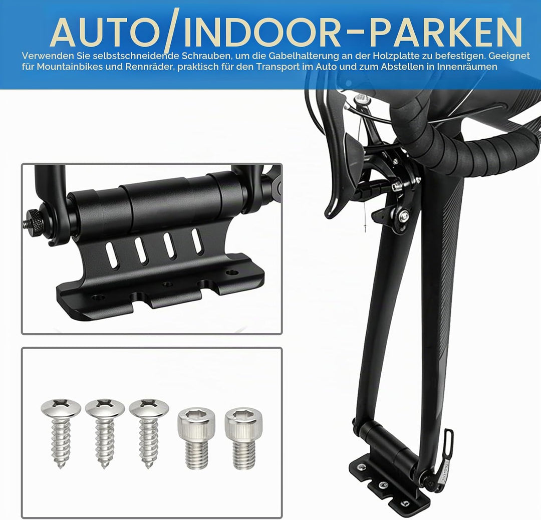 Fahrrad Gabelhalterung, 2 Stück Gabelhalterung Fahrrad für Dachträger mit Schnellspanner, Kompatibel