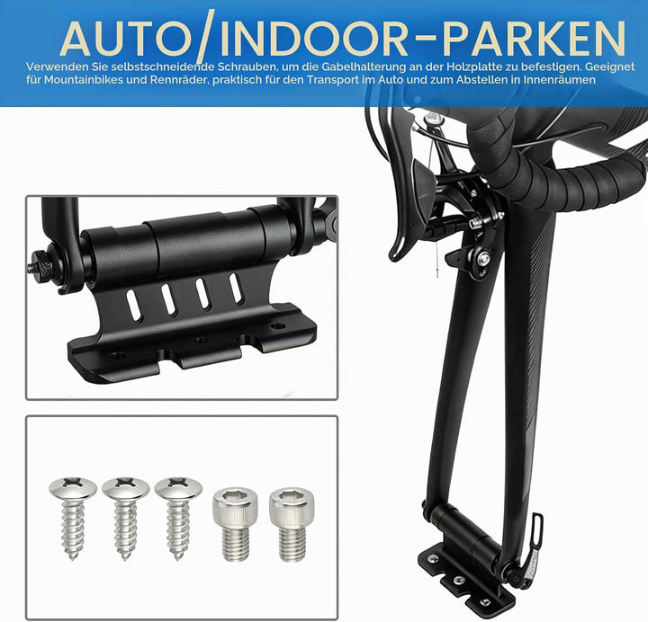 Fahrrad Gabelhalterung, 2 Stück Gabelhalterung Fahrrad für Dachträger mit Schnellspanner, Kompatibel