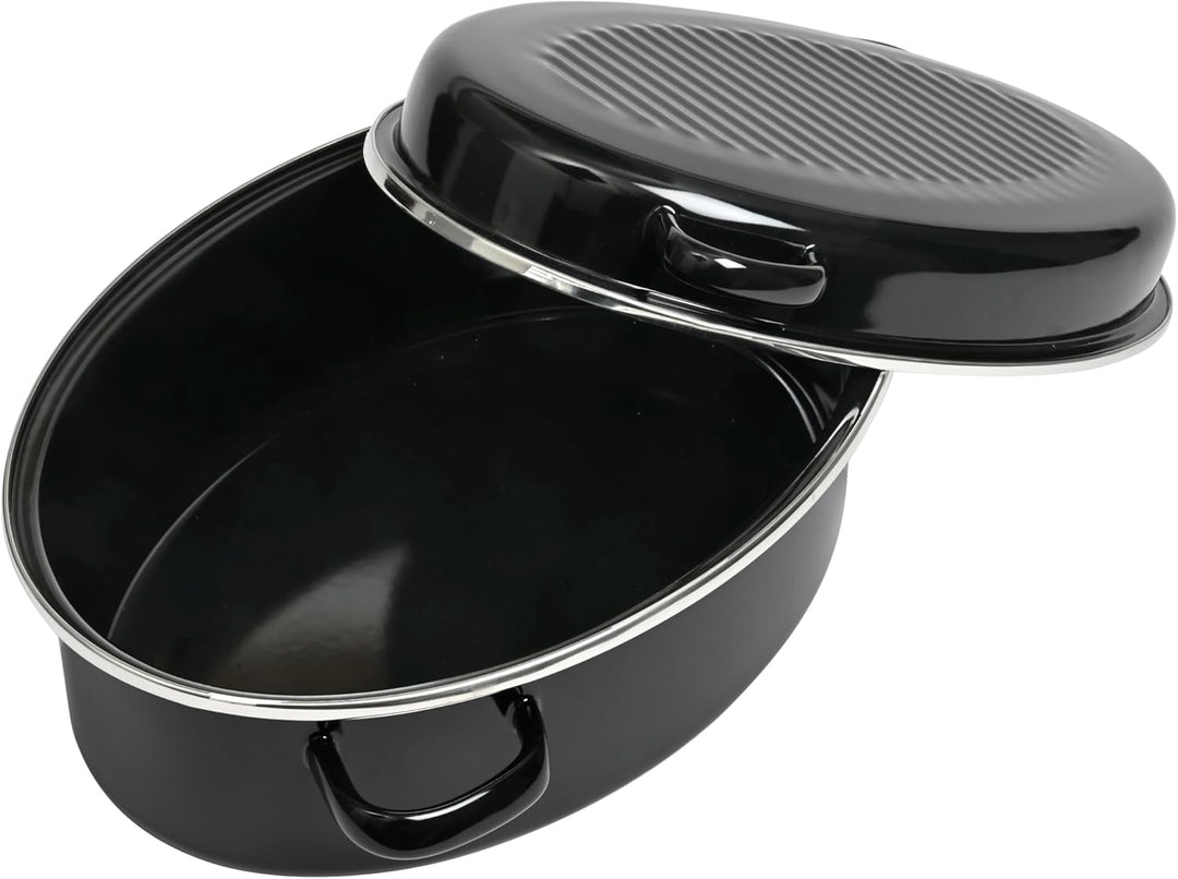 Kochstar Ovaler Advent ohne Ring in schwarz gesprenkelt 38 x 27 x 11cm, 38 x 27 x 11cm