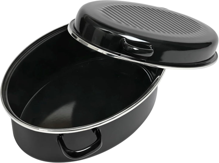 Kochstar Ovaler Advent ohne Ring in schwarz gesprenkelt 38 x 27 x 11cm, 38 x 27 x 11cm