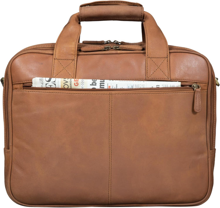 STILORD 'Excelsior' Schultasche Leder Herren Damen Lehrertasche Aktentasche Büro Schulter- und Umhän