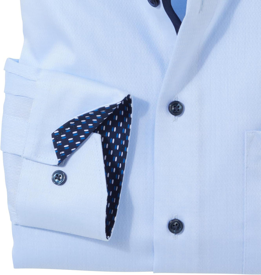 OLYMP Herren Businesshemd Langarm Luxor,Einfarbig,Comfort fit,New Kent 40 Bleu 11, 40 Bleu 11