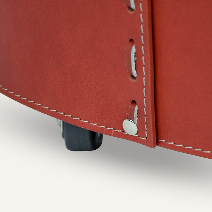LIMAC Design VOLTA Holzkorb aus Leder, moderne Brennholztasche, Originale Kaminholztasche, Kaminholz
