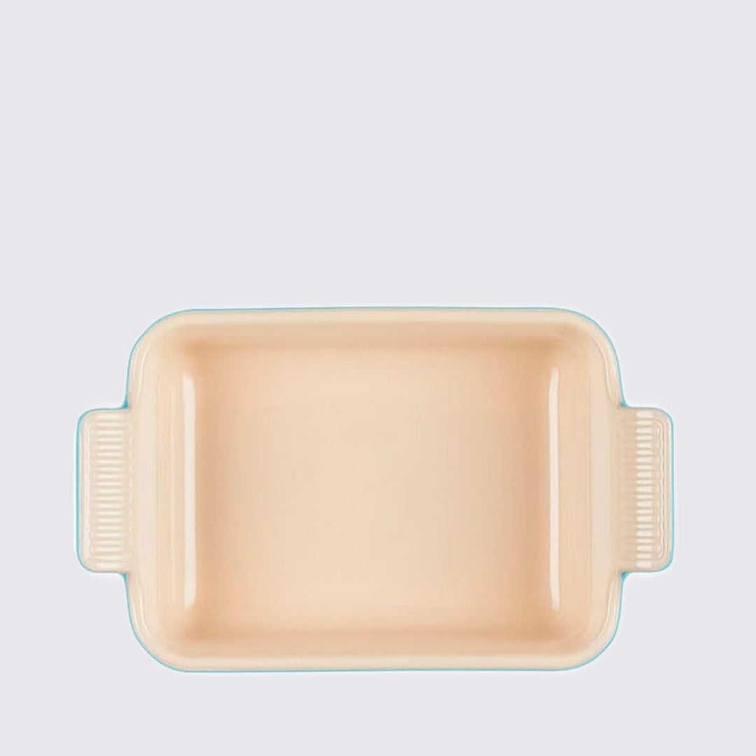 Le Creuset Rechteckige Auflaufform Tradition aus Steinzeug, 19 cm, 1.1 Liter, Karibik, 7110219170000