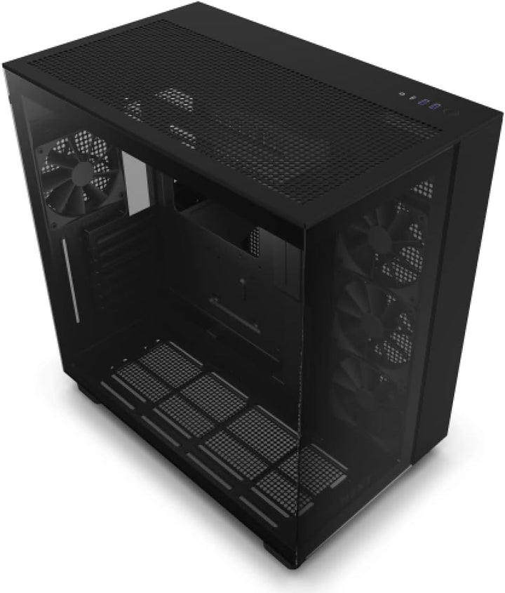 NZXT H9 Flow - CM-H91FB-01- Dual-Chamber ATX Mid-Tower PC-Gaming-Gehäuse - High-Airflow-perforiertes