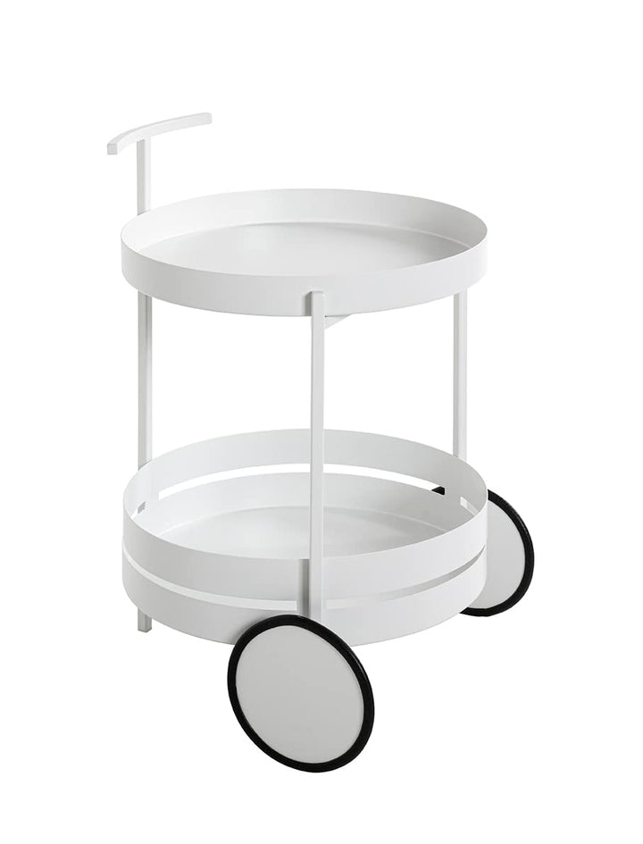 HAKU Möbel Servierwagen weiss, Metall - Masse: H 62 cm x Ø 42 cm, Style: Modern Weiss Ø 42 x H 62, W