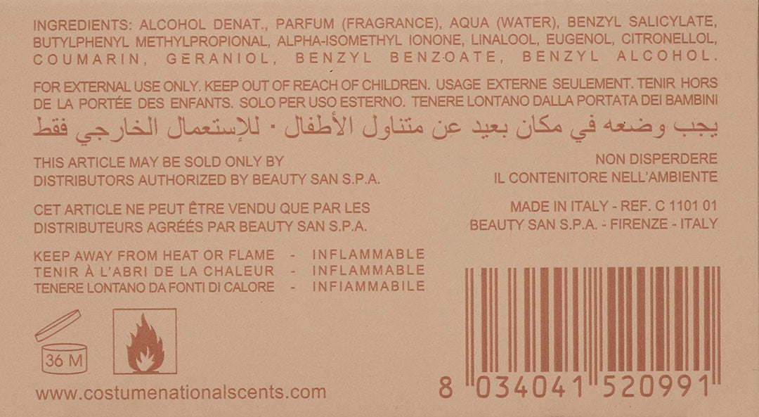 Costume National So Nude, Eau de Parfum Natural Spray 100 ml, 100 ml
