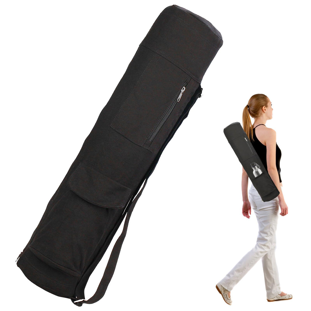 Yogatasche Sporttasche Damen: 69 x 16 x 16cm Yogamattentasche mit Flaschentasche, Verstellbarer Schu