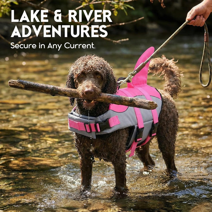 ASENKU Schwimmweste Hund, Hunde Rettungsweste zum Schwimmen, Bootfahren, Hunde Hai Schwimmwesten, Hu