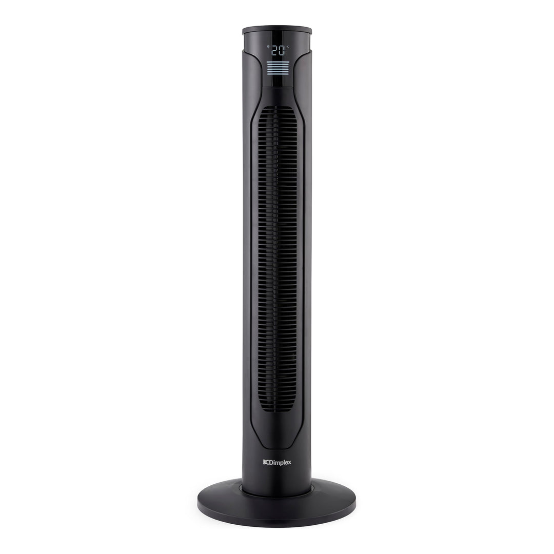 DIMPLEX Tower Fan Turmventilator, Standventilator 70° Oszillierend mit 3 Geschwindigkeiten, 12 Std.-