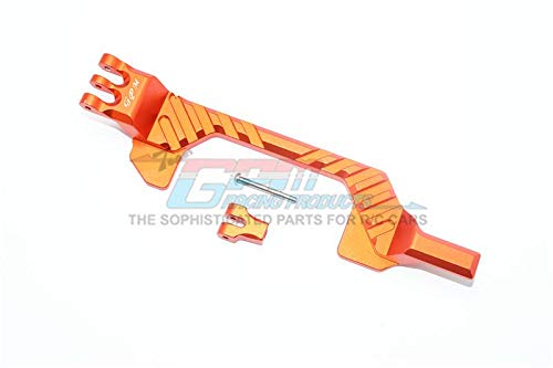 Traxxas Rustler 4X4 VXL (67076-4) Tuning Teile Aluminium Battery Hold-Down - 1 Set Orange