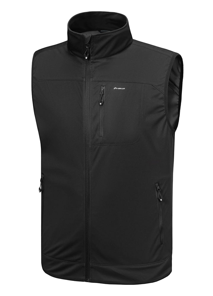 WILLIT Herren Golf Weste Leichtgewicht Softshell Weste Outerwear Ärmellose Jacke für Wandern Laufen
