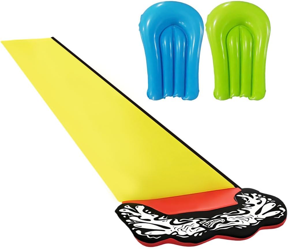 15.75ft/480cm Wasserrutsche Garten für Kinder, mit 2 Bodyboards, Wasserrutsche mit Sprinkler Sommer