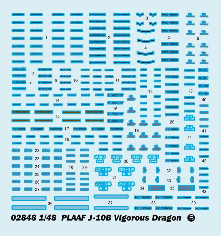 Trumpeter 02848 Modellbausatz PLAAF J-10B Vigorous Dragon