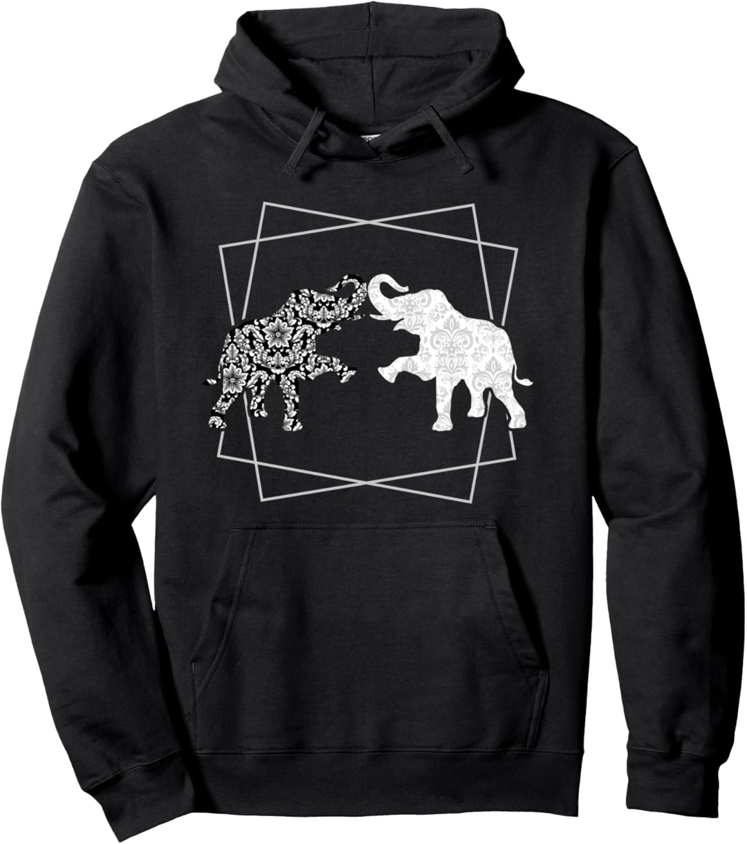Vintage Elefant Pullover Hoodie