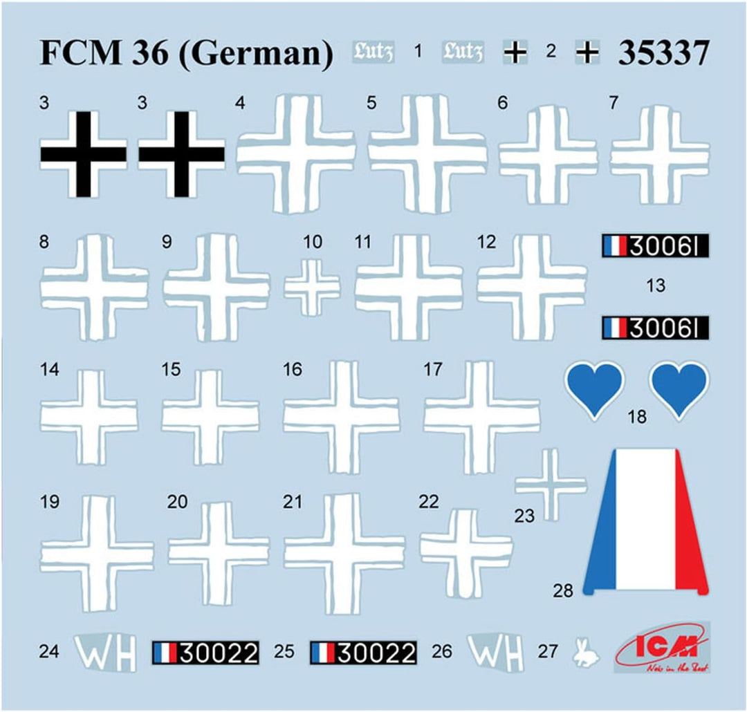ICM 35337-1:35 FCM 36, French Light Tank in German Service - Neu