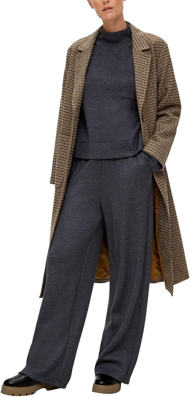 s.Oliver Damen Sweatshirt mit Stehkragen 44 Grau, 44 Grau