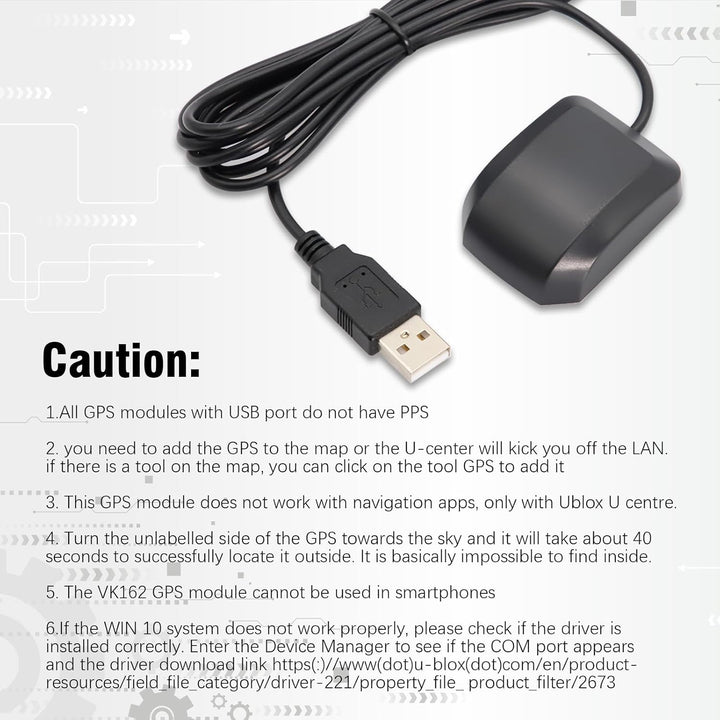 GPS USB Modul VK-162 USB GPS Receiver Water Resistant Für Laptop-PC, GPS-USB-Dongle mit Antenne, unt