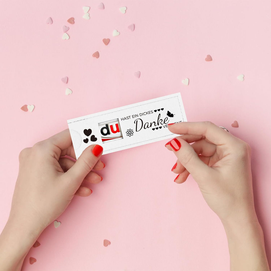 DIKARIYA Kindergarten Abschiedsgeschenk, 30er Schokolade Geschenke Hülle Filz Du hast ein dickes Dan