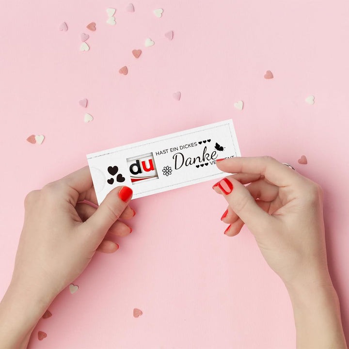 DIKARIYA Kindergarten Abschiedsgeschenk, 30er Schokolade Geschenke Hülle Filz Du hast ein dickes Dan