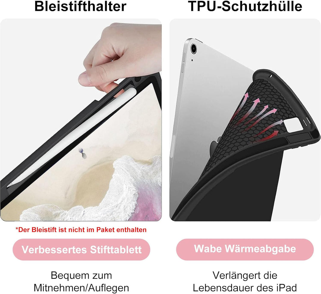 AVNICUD Tastatur Hülle für iPad 10,2 Zoll 9/8/7 Generation - iPad Pro 10.5", iPad Air 3, Soft TPU Sc