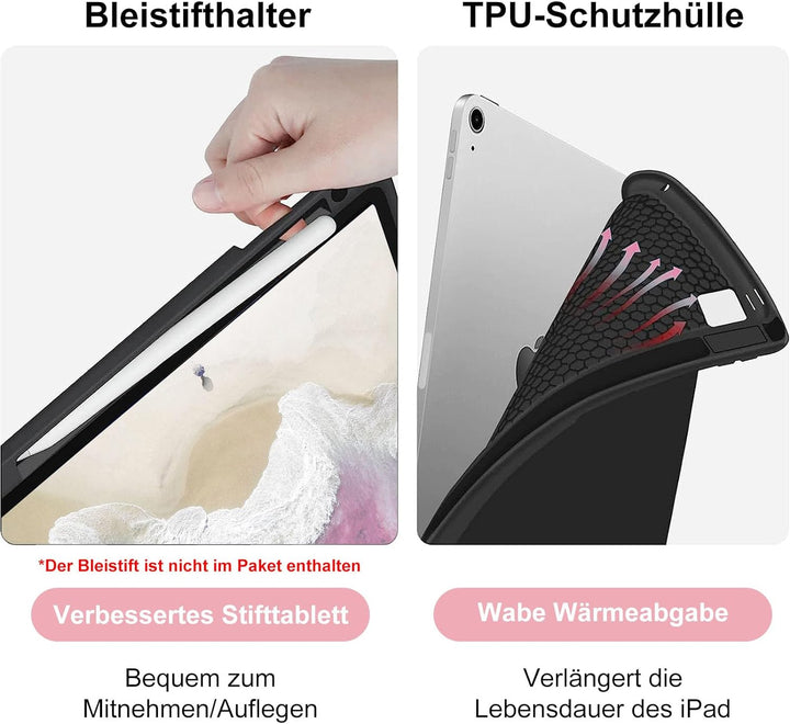 AVNICUD Tastatur Hülle für iPad 10,2 Zoll 9/8/7 Generation - iPad Pro 10.5", iPad Air 3, Soft TPU Sc