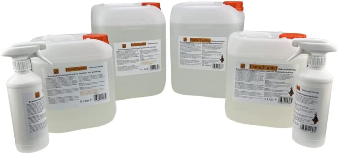 FlameFighter - 5 Liter Brandschutzimprägnierung Textilien und Vorhänge - Brandausbreitungstest besta