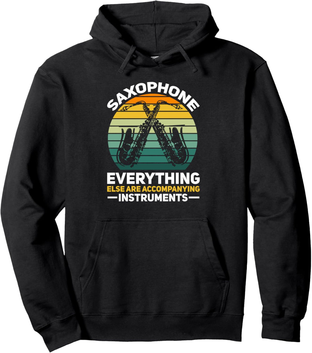 Saxophon andere begleiten Instrumente Musiker Pullover Hoodie