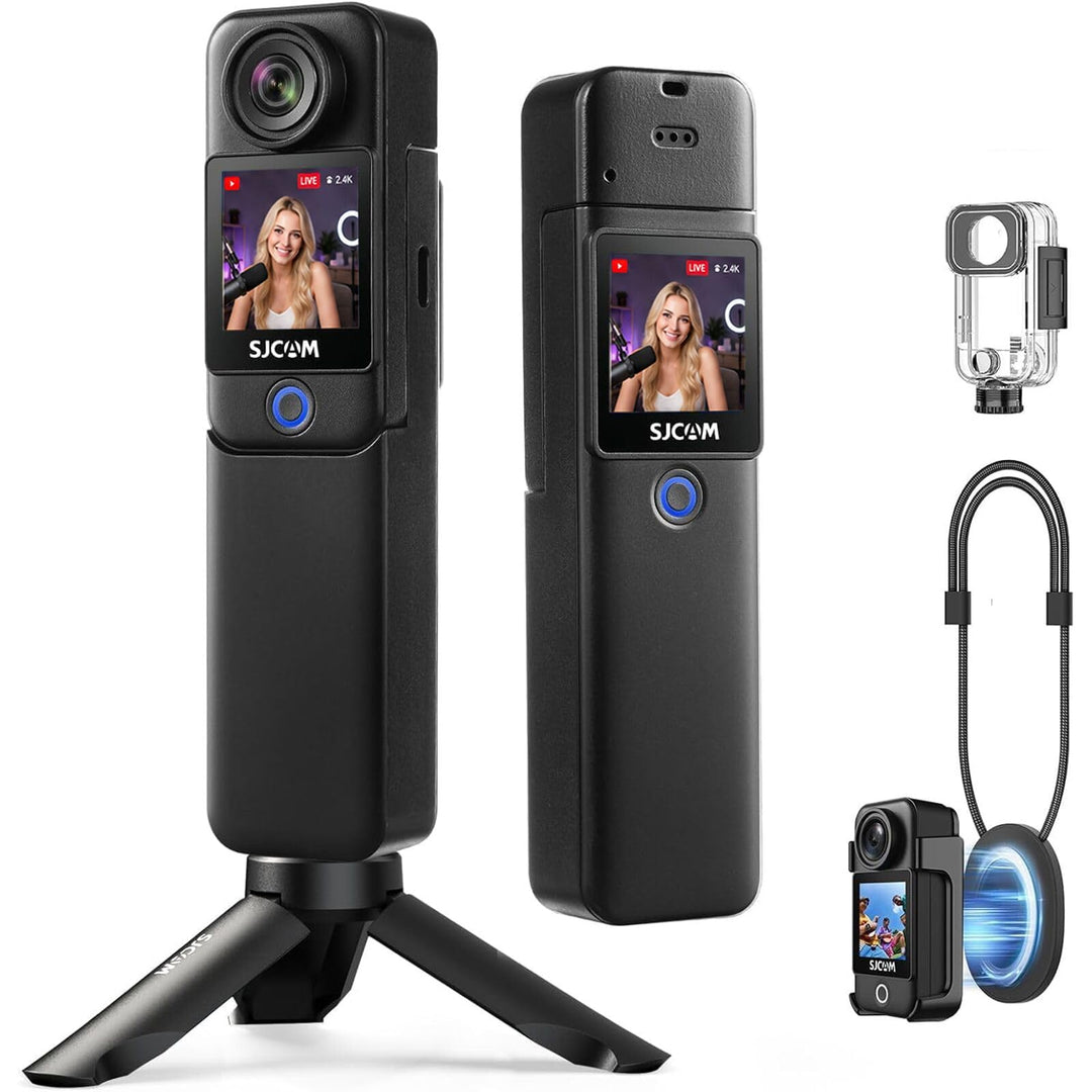 SJCAM C300 Vlogging Camera 4K,7 Stunden Akkulaufzeit, 6-Achsen-Stabilisierung, Dual-Touchscreen,30 m