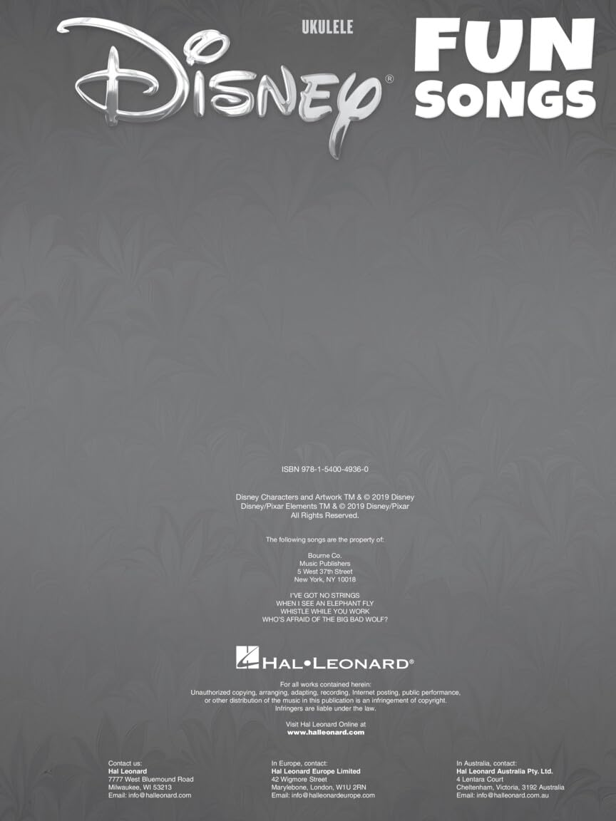 Disney Fun Songs for Ukulele, Taschenbuch