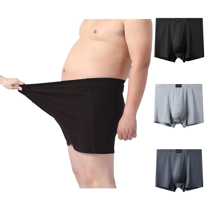 KFEXLYNG 3er Pack Herren Unterhosen Männer Übergrössen Boxershorts Für Männer Mit Dicken Bäuchen Und