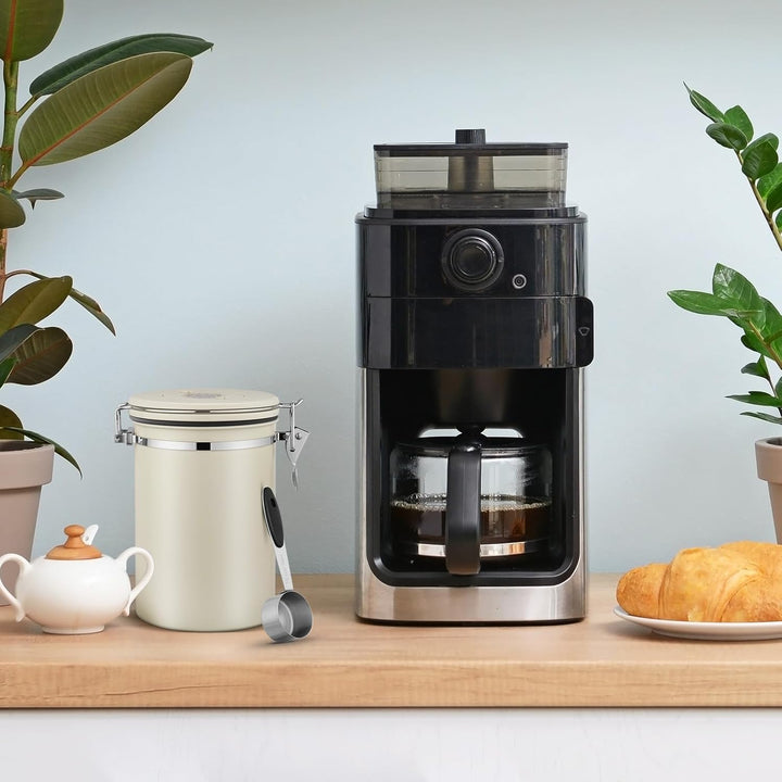 Kaffeedose Luftdicht 1kg Bohnen, 2,8 L Kaffeebohnenbehälter mit Auslassventil, Kaffeedose Luftdicht