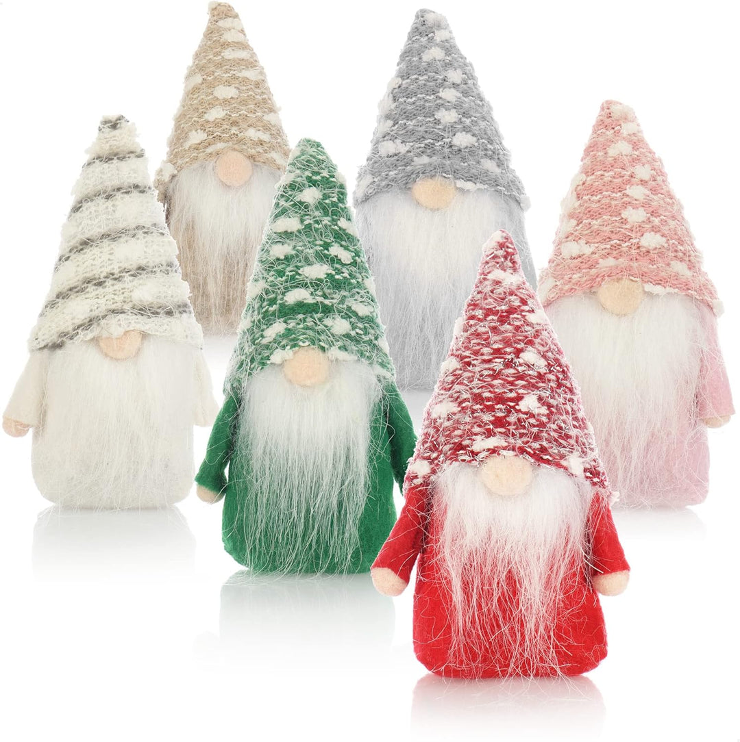 COM-FOUR® 6X Premium Weihnachts-Wichtel 15cm - Weihnachtsdeko - winterliche Zwergen-Figur - Dekoarti