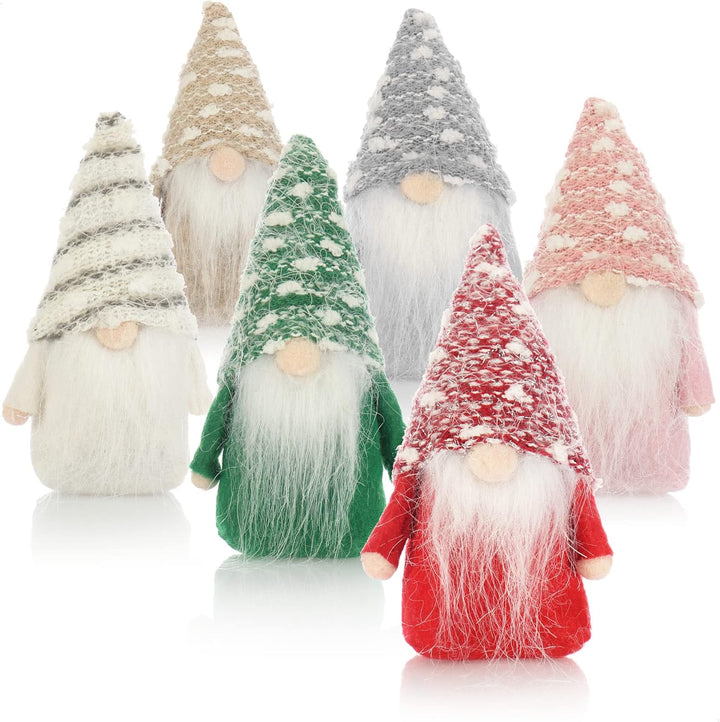 COM-FOUR® 6X Premium Weihnachts-Wichtel 15cm - Weihnachtsdeko - winterliche Zwergen-Figur - Dekoarti
