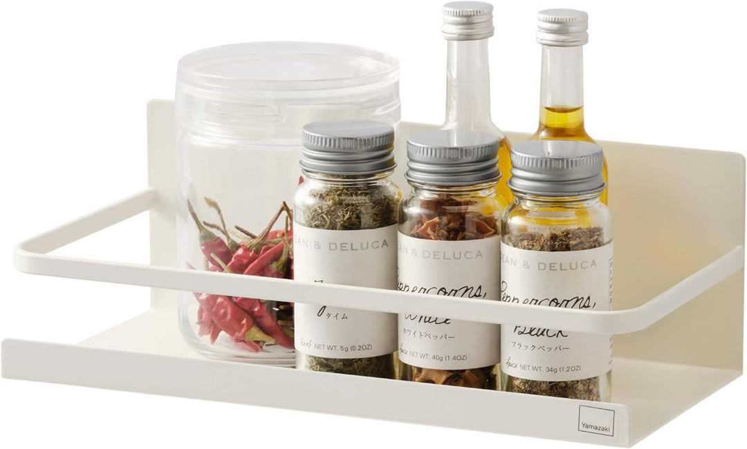 Yamazaki Home Magnetisches Gewürzregal, Stahl, Einheitsgrösse, Weiss Einheitsgrösse Weiss, Einheitsg