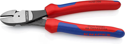 Knipex Kraft-Seitenschneider schwarz atramentiert, mit Mehrkomponenten-Hüllen 200 mm 74 02 200 atram