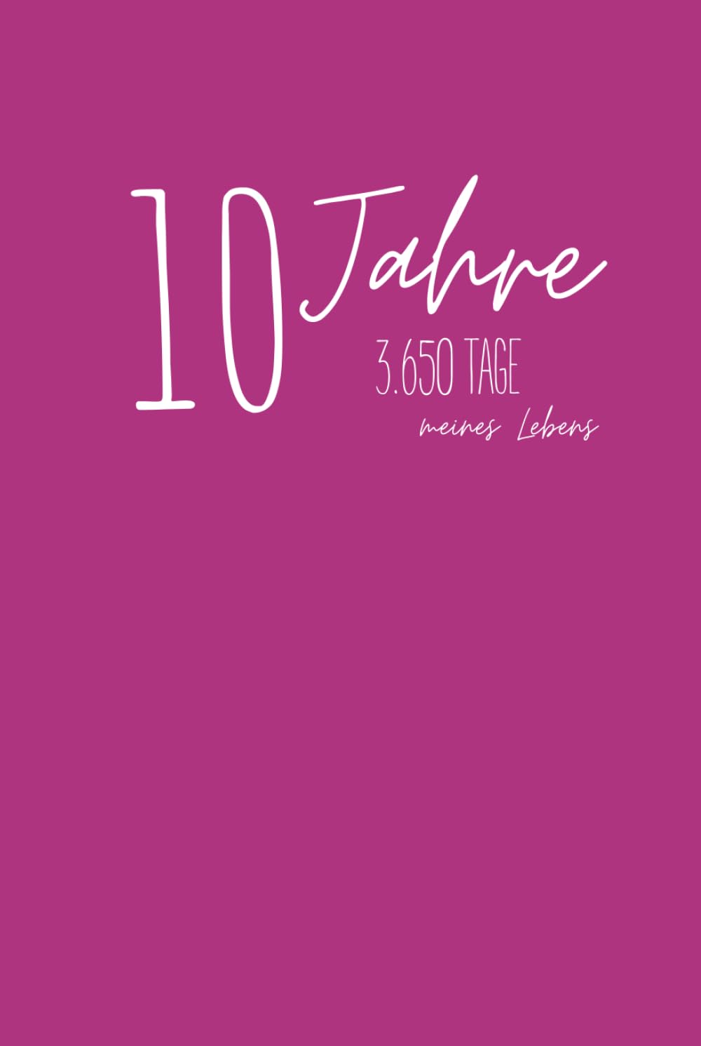 10 Jahresbuch; Tagebuch für 10 Jahre inklusive 29. Februar; jeden Tag 2 Zeilen; 366 Tage undatiert;